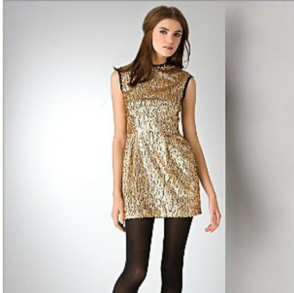 Nanette Lepore Dresses & Skirts - Nanette Lepore • Love Theme dress in gold sequins